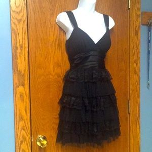 Lacey Black Formal Mini Dress